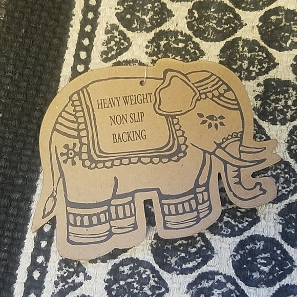 Cotton Block Print Rug - Picture 2 of 4